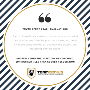 Youth Sport Coach Evaluations Drop In Practice
