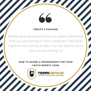 Create a Youth Sports Package